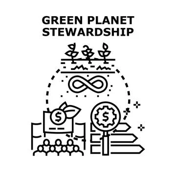Green planet stewardship developing circular economy solutions イラスト素材