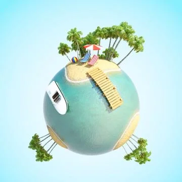 Green Planet Tropics Stock Illustration