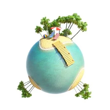 Green Planet Tropics Stock Illustration