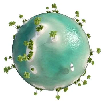 Green Planet Tropics Stock Illustration