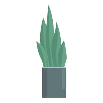 Green plant growing in pot adding life to modern interior Stock Illustration