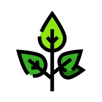 Green plant sapling icon representing nature and ecology Stock Illustration