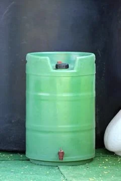 Green Plastic Barrel Stock Photos