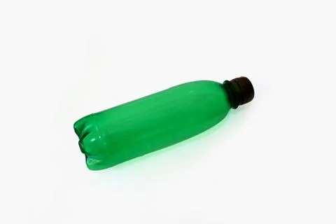 Green plastic bottles Stock Photos