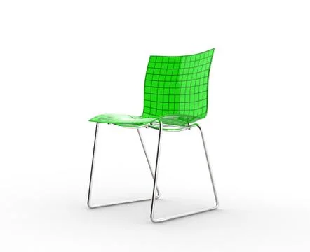 Green Plastic Chair Stock Illustration