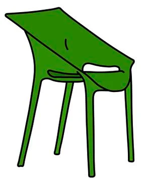 The green plastic chair Stock Illustration