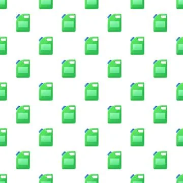 Green plastic containers forming a seamless pattern Stock Illustration