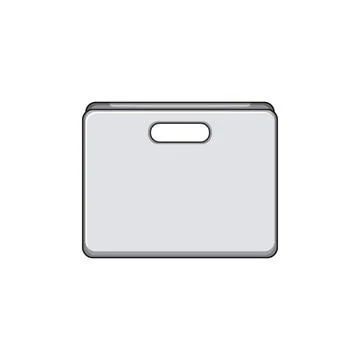 Green plastic crate cartoon vector illustration Stock Illustration