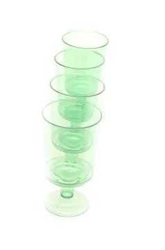 Green plastic cup Stock Photos