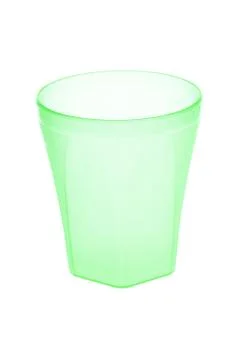 Green plastic cup Stock Photos
