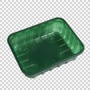 A green plastic food container Stock Photos