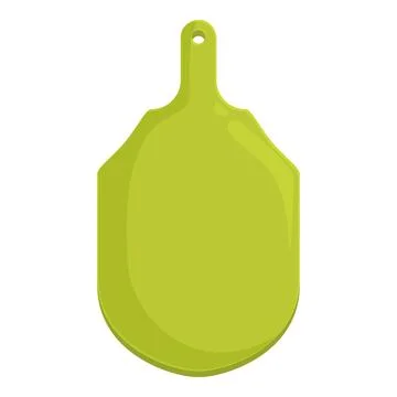 Green plastic kitchen cutting board with handle for cooking Stock Illustration