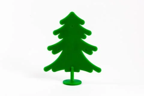 Green Plastic Pine Tree. Stock Photos