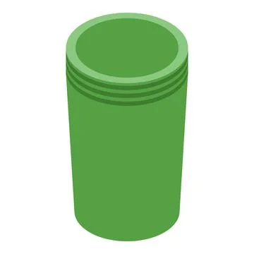 Green plastic pipe creating sustainable infrastructure for modern city Stock Illustration