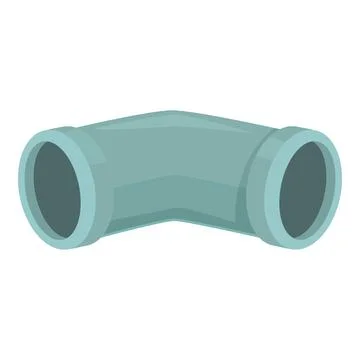 Green plastic pipe elbow connecting two sides Stockillustratie
