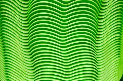 Green Plastic Plate Texture With Wavy Pattern Stock Photos