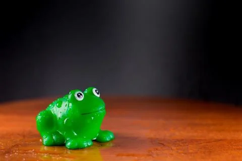 Green Plastic Rubber Frog Stock Photos