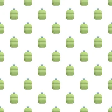 Green plastic water cooler bottle repetition pattern Stock Illustration