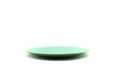 Green plate on isolated Foto stock