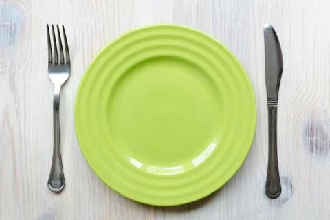 Green plate Stock-Fotos