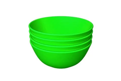Green plates Stock Photos