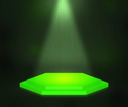Green platform stage Stock Illustration
