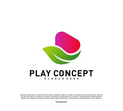 Green Play logo design concept. Nature Play logo vector template. Symbol icon Stock Illustration