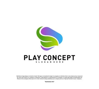 Green Play logo design concept. Nature Play logo vector template. Symbol icon Stock Illustration