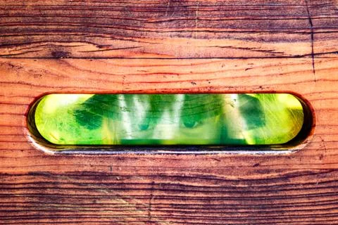 Green plexiglass Stock Photos