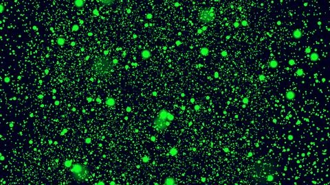 Green plexus motion design. Green dots on a dark background. Technology Illustrazione stock