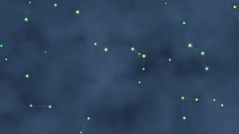 Green Plexus Network Motion Graphic on Dark Blue Background Video stock 331392461