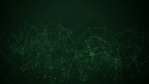 Green plexus nodes and lines drift in a seamless loop Stock Footage 341490328