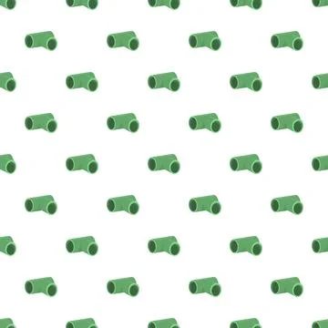 Green plumbing pipe fitting seamless pattern Stock Illustration