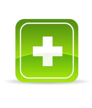 Green plus icon Stock Illustration
