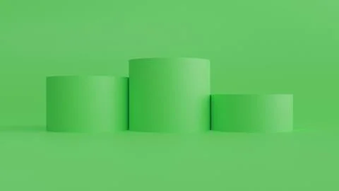 Green Podium 3D Render Stock-Illustration