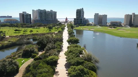 Green Point Park - lighthouse - Cape Town Stock Footage 127889775