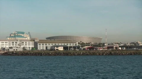 Green Point Stadium in Cape Town, South Africa Stock Footage 776733