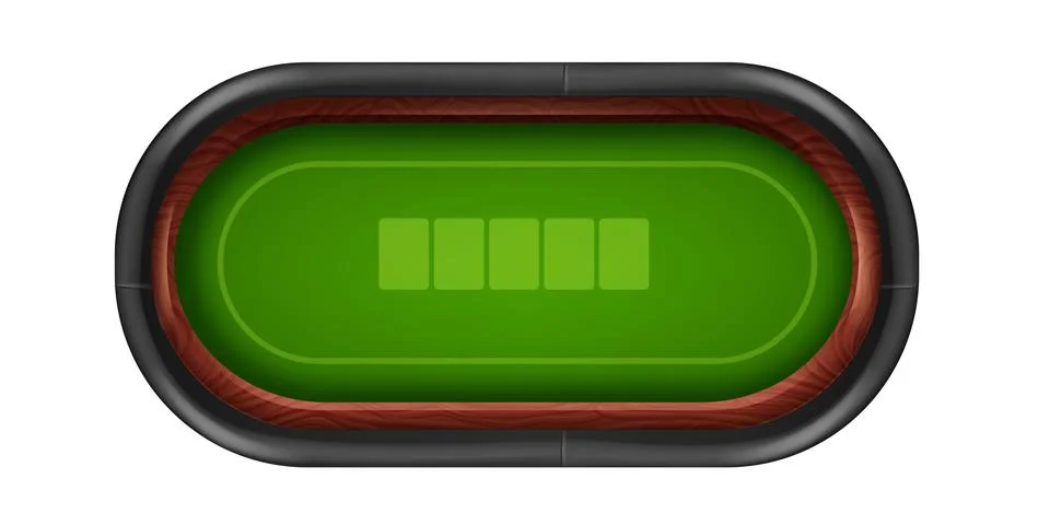 Green poker table vector background, casino blackjack card game Stock Illustration