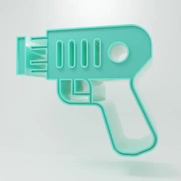 Green Police electric shocker icon isolated on grey background. Shocker for.. Stock Illustration