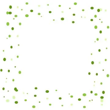 Green Polka Dot Border Pattern with Decorative Design Stock Illustration