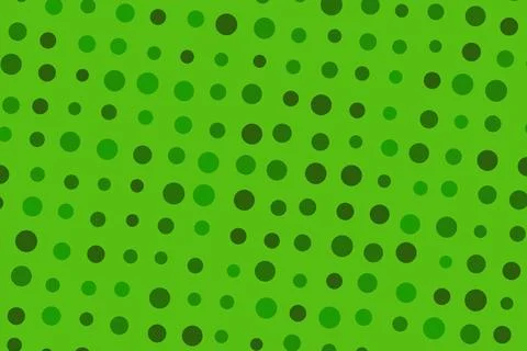 Green polka dot pattern on a bright background Illustrazione stock