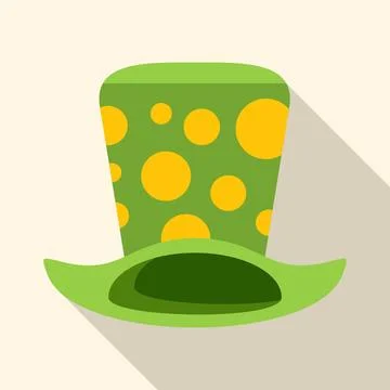 Green polka dot top hat for st. Patrick's day theme Stock Illustration
