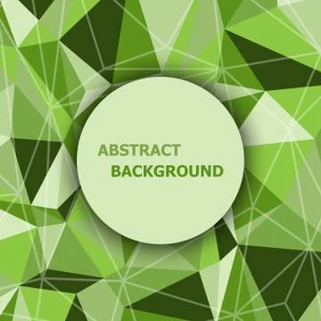 Green polygon abstract triangle background Stock Illustration