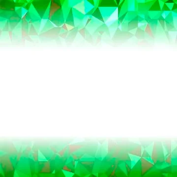 Green Polygonal Background. Rumpled Triangular Pattern. Low Poly Texture Stock Illustration