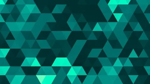 Green polygonal pattern Abstract geometric background Triangular mosaic, perf Stock Illustration