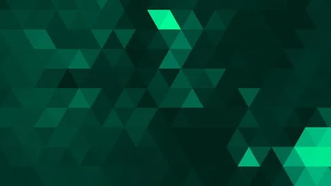 Green polygonal pattern Abstract geometric background Triangular mosaic, perf Stock Illustration