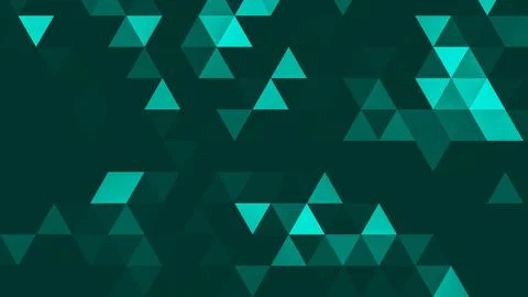 Green polygonal pattern Abstract geometric background Triangular mosaic, perf Stock Illustration