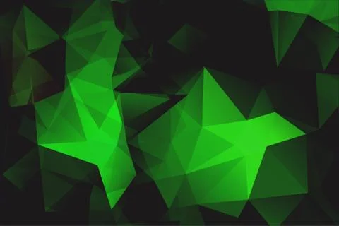 Green polygonal shape background Stock Illustration
