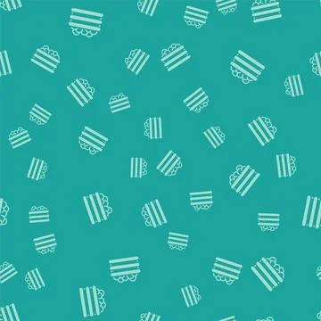 Green Pool with balls icon isolated seamless pattern on green background.  Ve Illustrazione stock