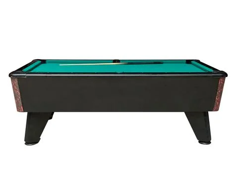 Green pool table isolated on white background Stock Photos